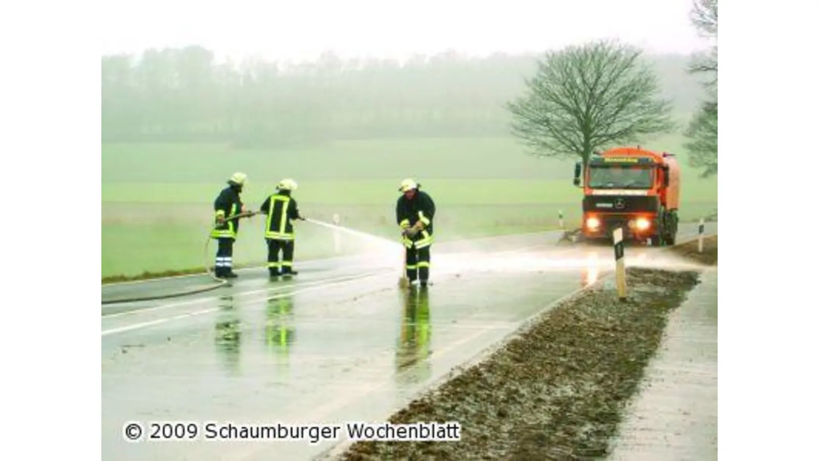 Vollsperrung an der B 65 wegen Verschmutzung (Foto: rp)