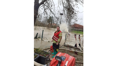Johann Schuster, beim Weihnachtshochwasser im Einsatz. (Foto: privat)