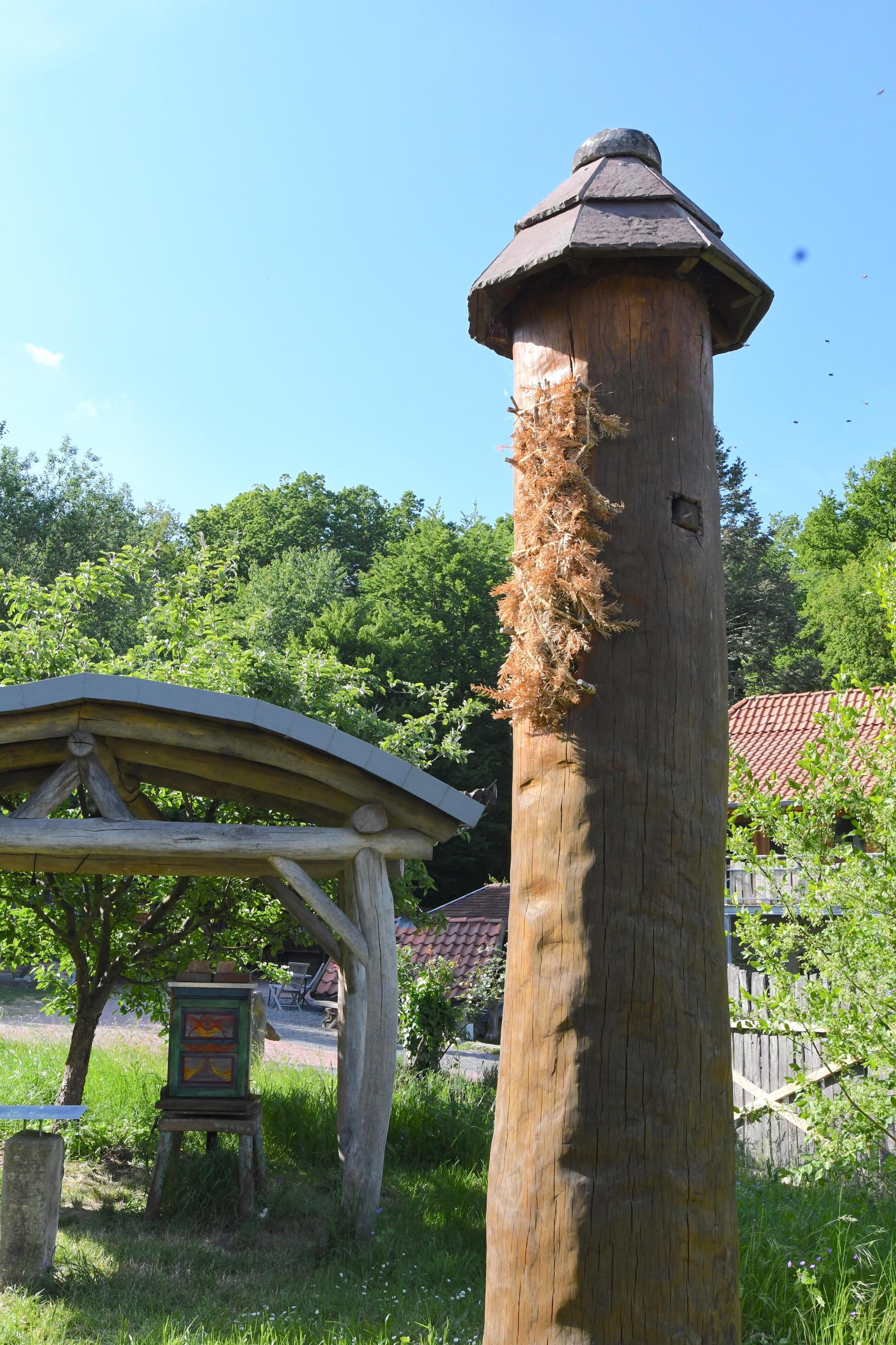 Am Bienenhaus. (Foto: nd)