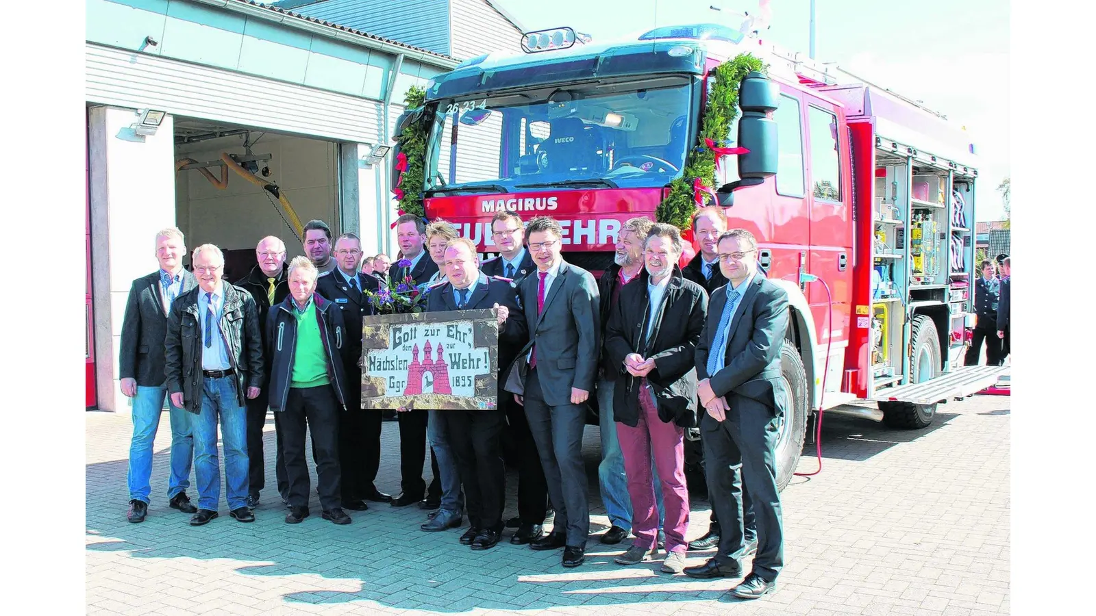 Dusche für die Gäste zur Fahrzeug-Übergabe (Foto: jan)