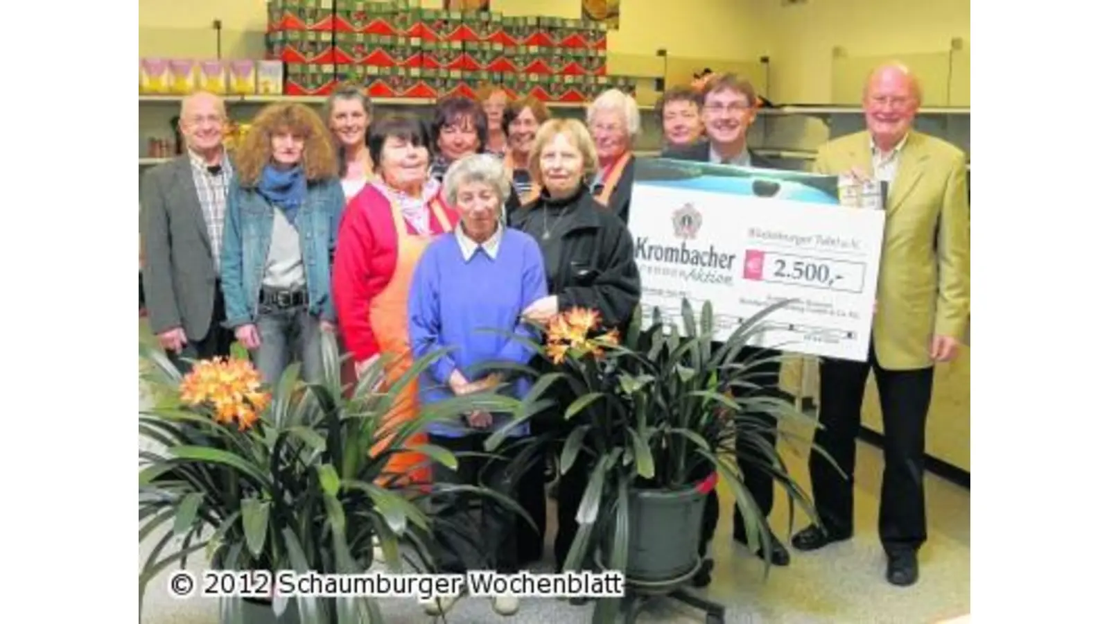 Brauerei würdigt das Engagement der Tafel (Foto: hb)