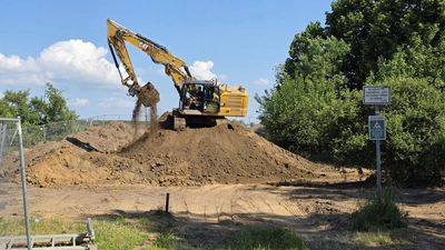 Arbeiten haben begonnen: Baustart für den Fahrradparcours Reiterkuhle. (Foto: tau)