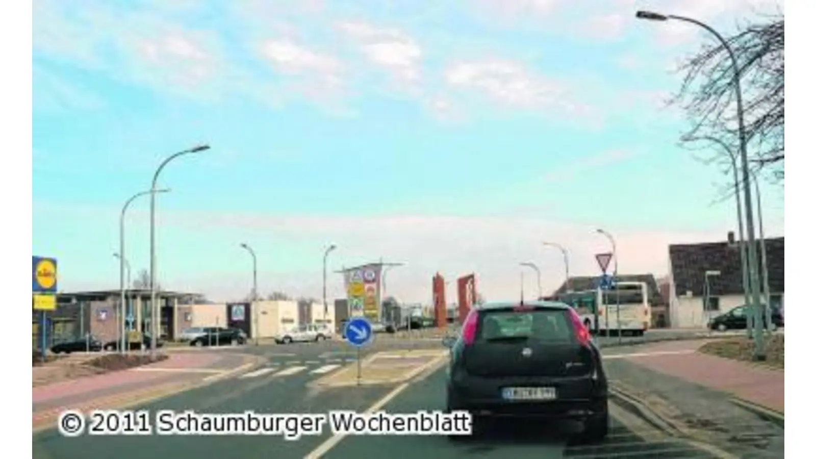 Chaos im Kreisel der Mindener Straße (Foto: km)