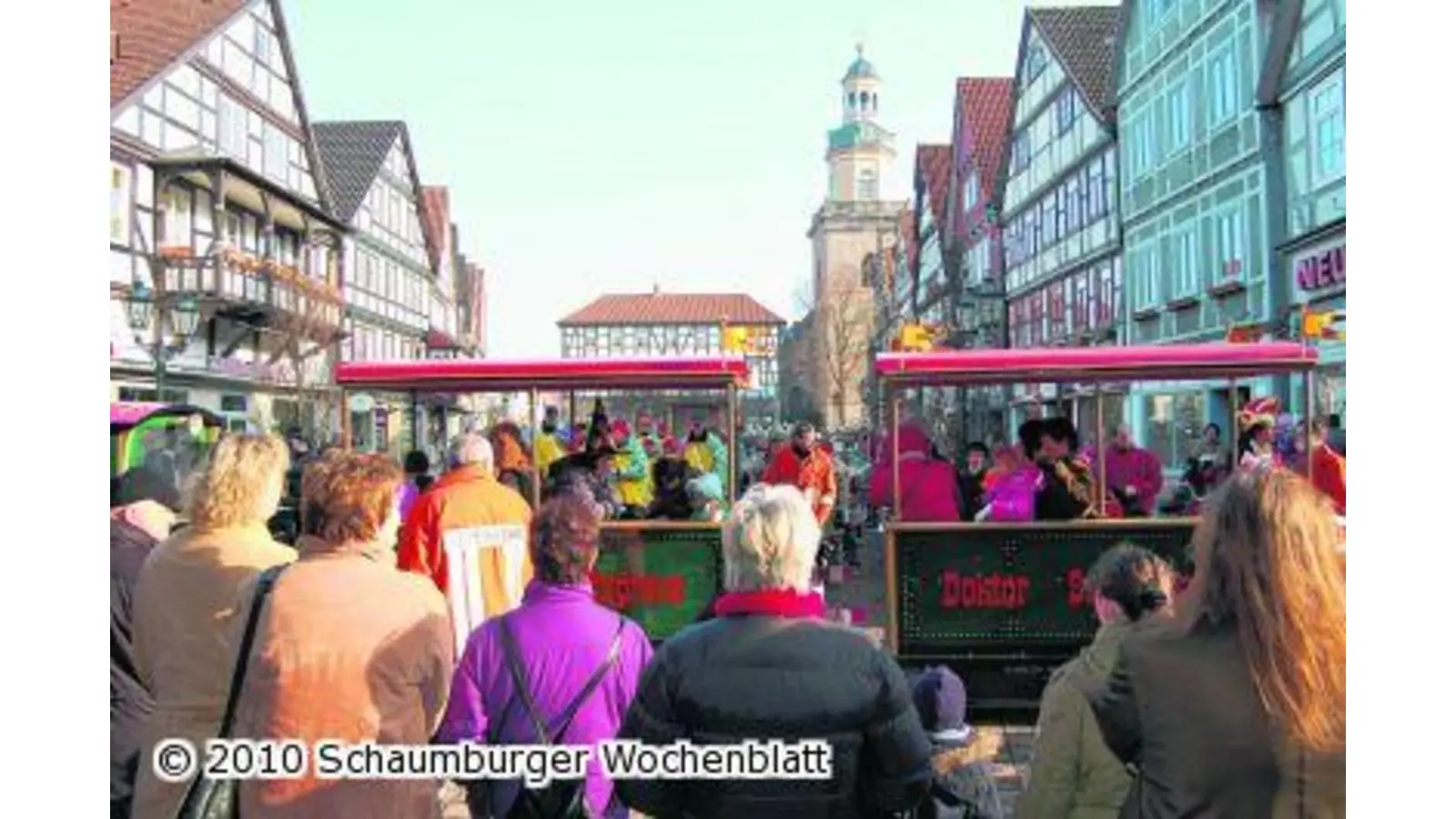 Bunte Wagen ziehen durch die Rintelner Innenstadt (Foto: ste)