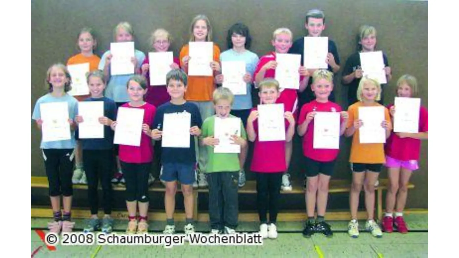 Seilspringerurkunden für Turnkinder (Foto: red)