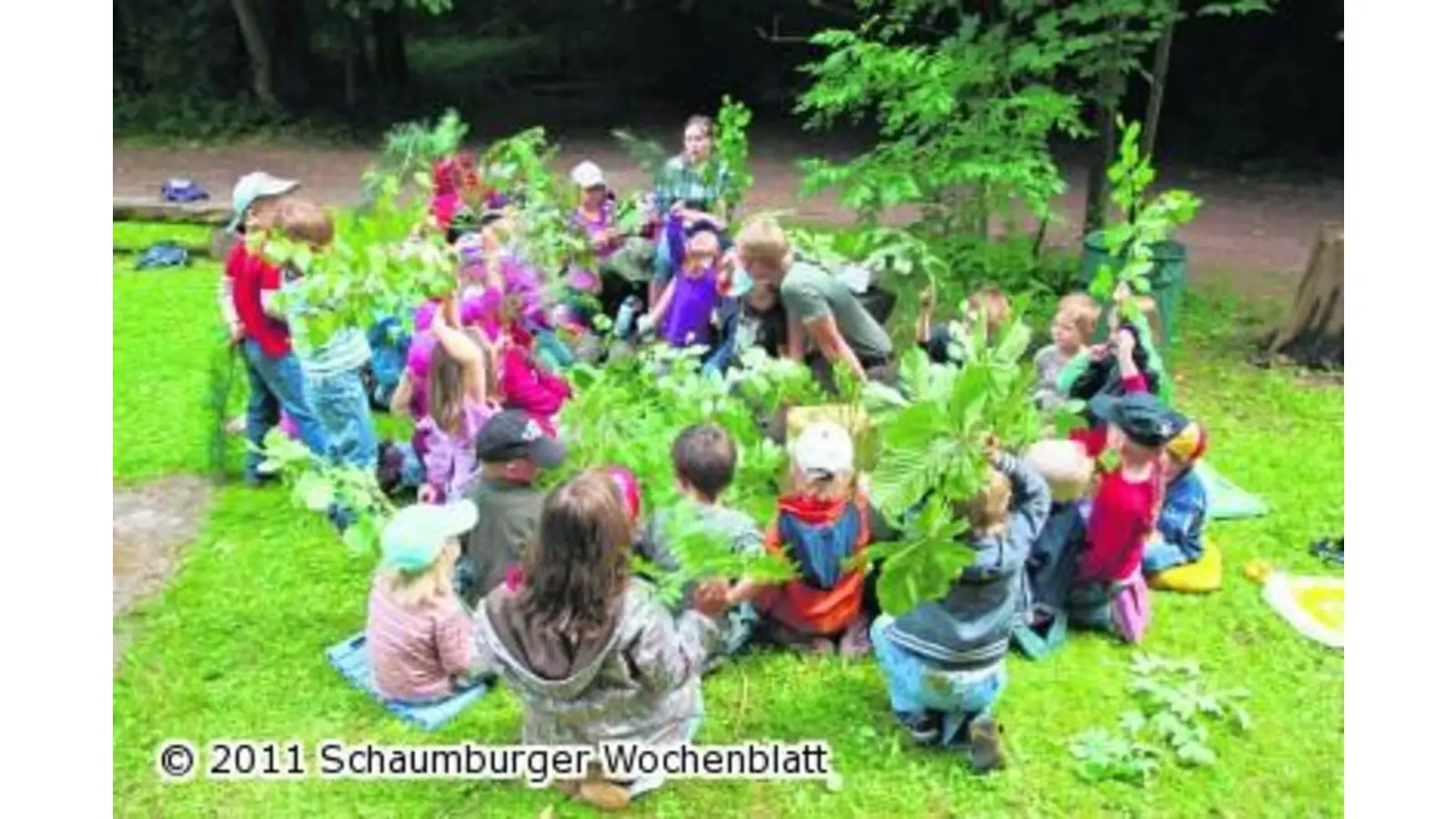 Kinder verwandeln sich in Bäume (Foto: jl)