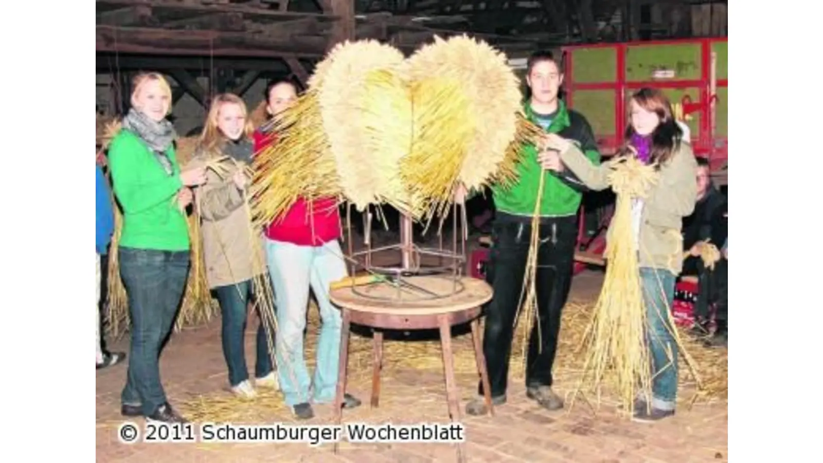 Alte Trecker mischen sich unter den Festumzug (Foto: wtz)