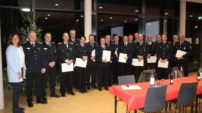 Auszeichnung: Verleihung der Ehrennadel für den Einsatz beim Weihnachtshochwasser 2023/2024.  (Foto: gi)