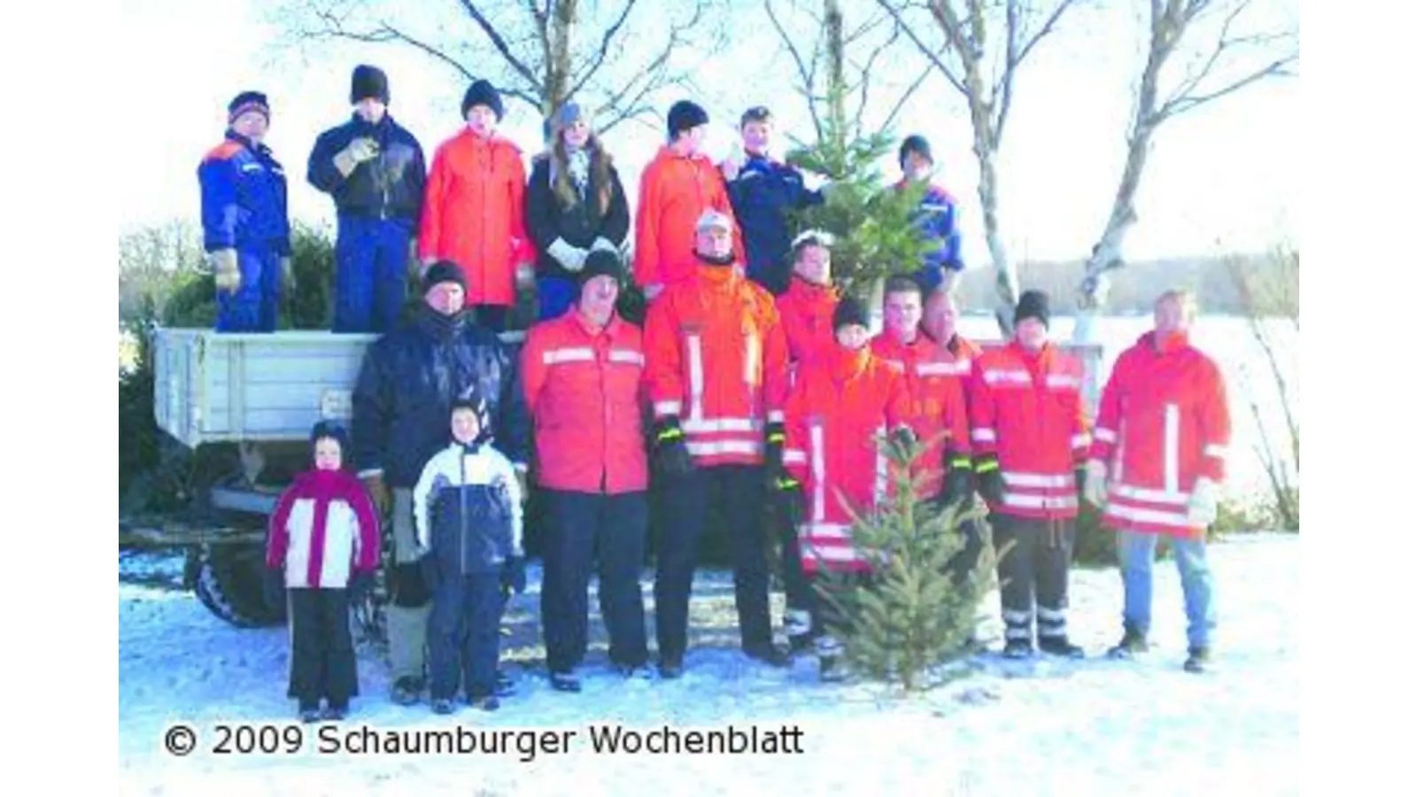 Jugendfeuerwehr sammelt Bäume (Foto: wtz)