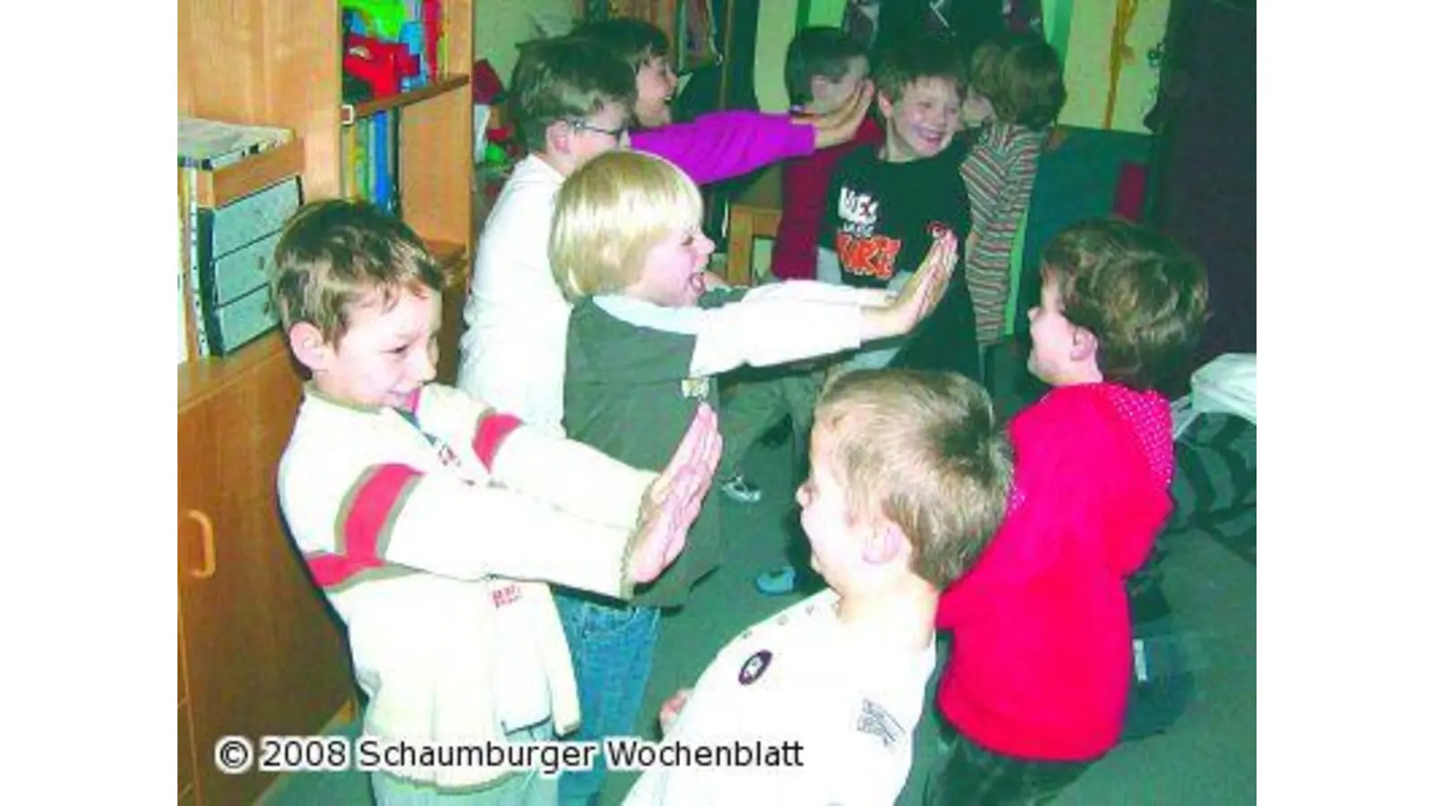 Kinder trainieren Abwehrverhalten (Foto: red)