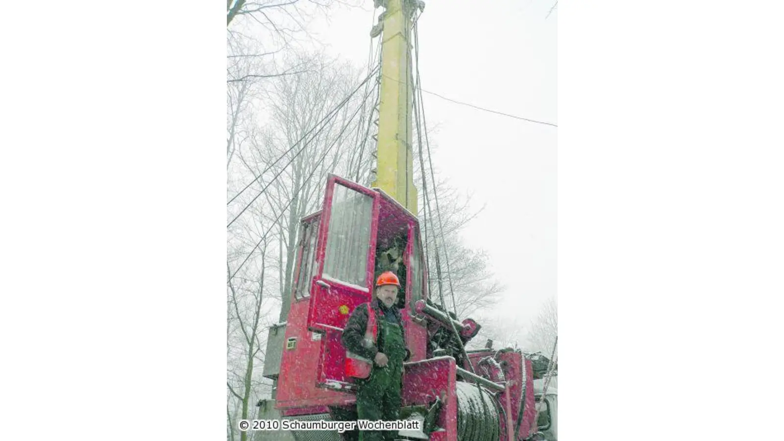 Baumstämme schweben durch die Lüfte (Foto: al)