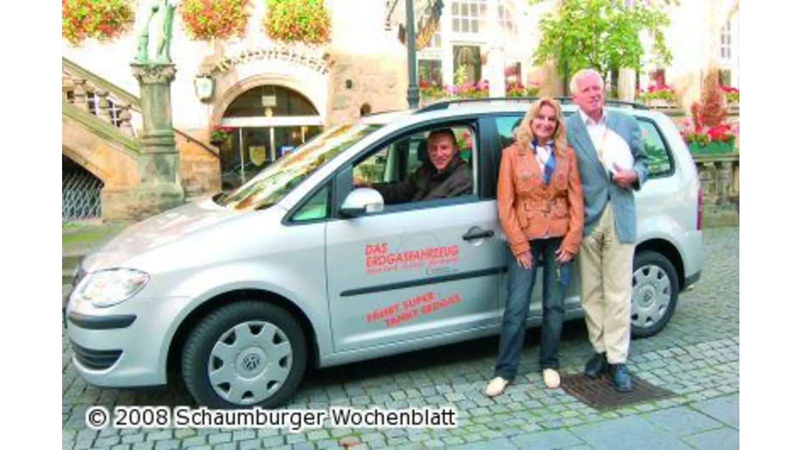 Erdgas-Dienstwagen der Stadt im Einsatz (Foto: red)