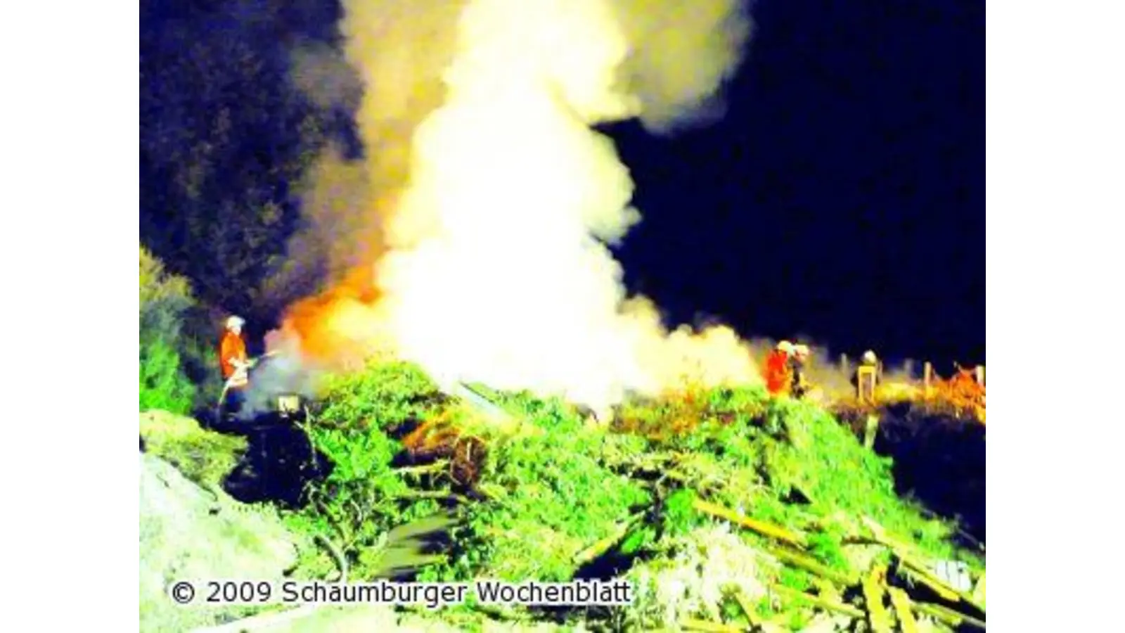 Großflächiger Brand an Kompostplatz (Foto: red)