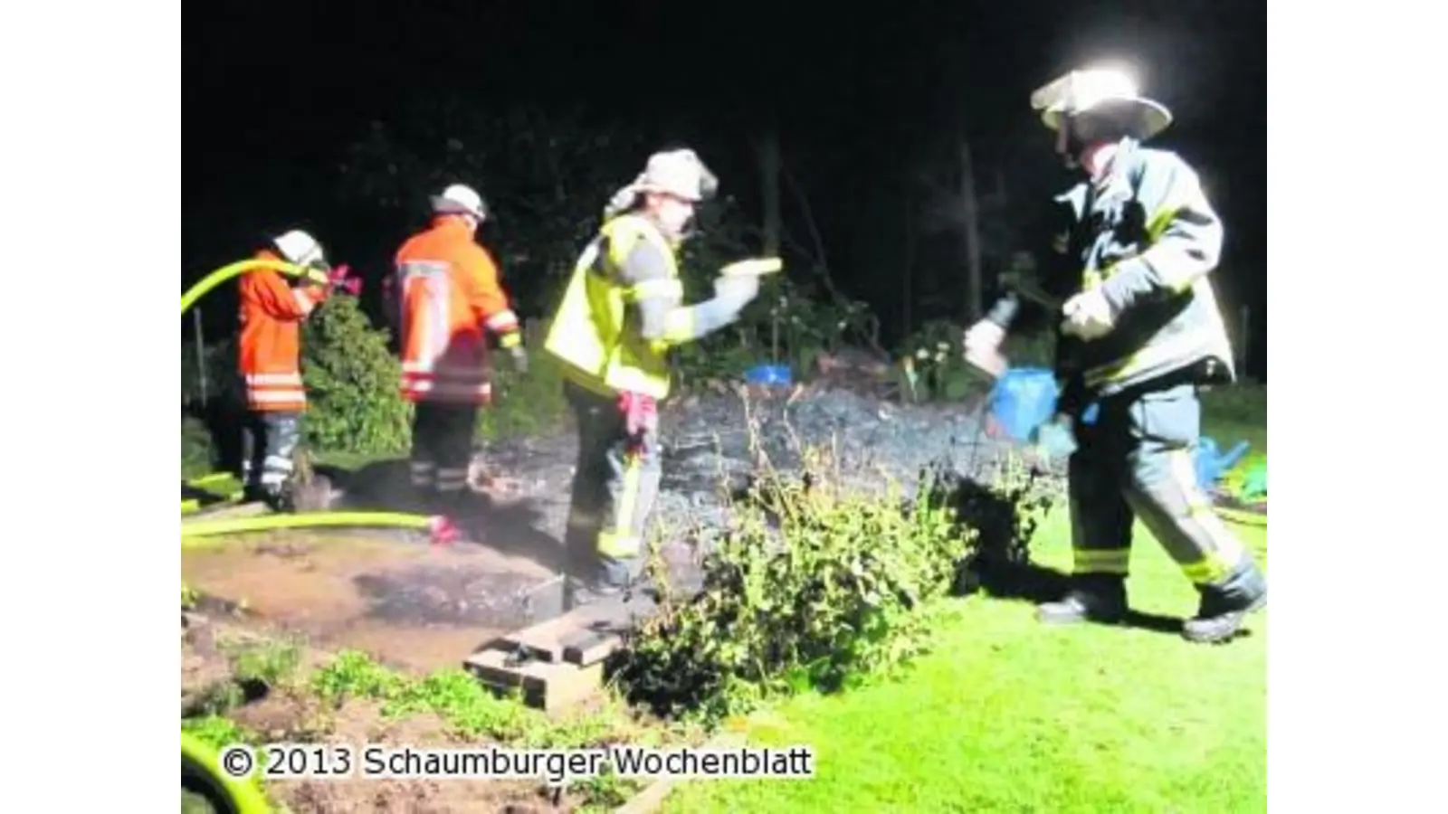 Brand einer Gartenlaube (Foto: red)
