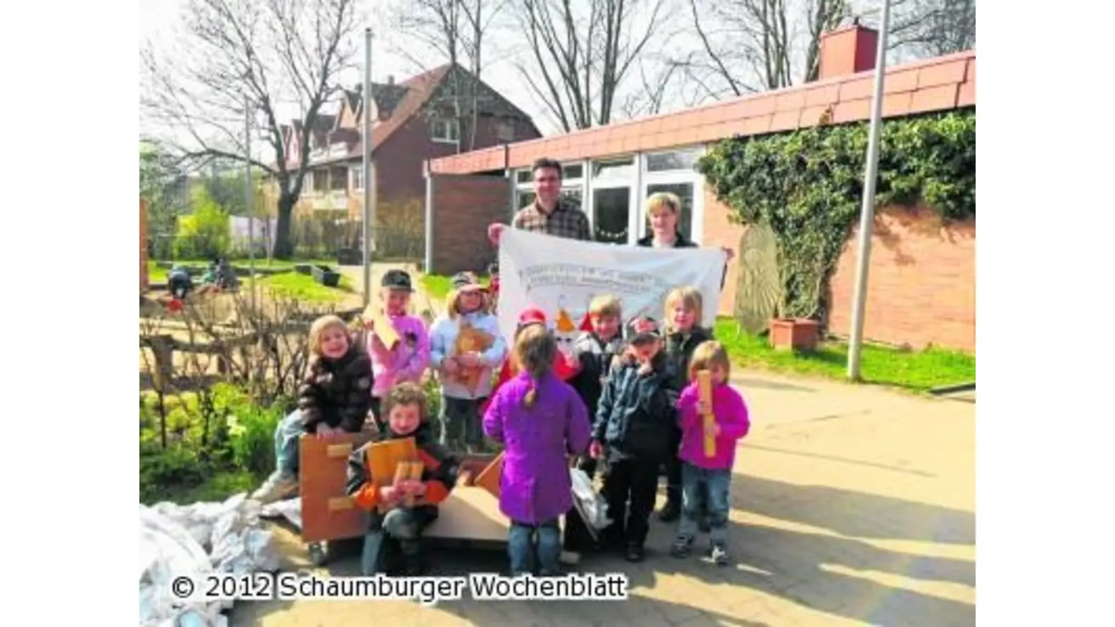 Ein großes buntes Osterei vom Förderverein (Foto: hb)