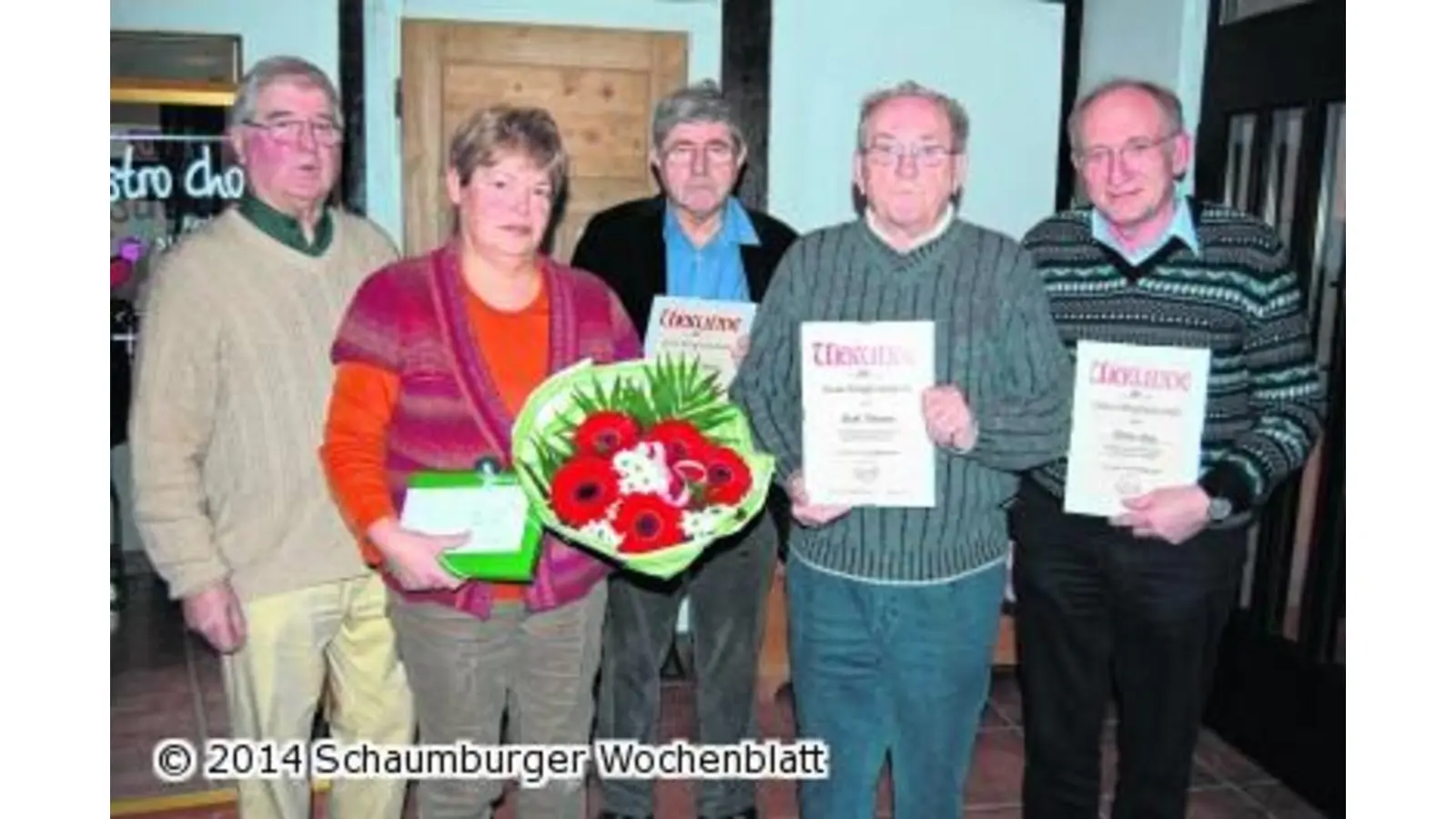 Rosen zum Valentinstag für die Damen des Vereins (Foto: ste)