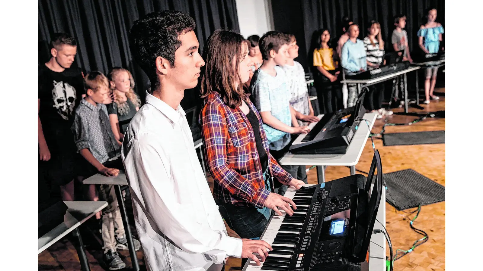 KLASSE MIT MUSIK, Keyboardklasse, MM-Klassen 5c und 6c der IGS Rodenberg, 03.06.2019, Foto: Helge Krückeberg (Foto: jl)