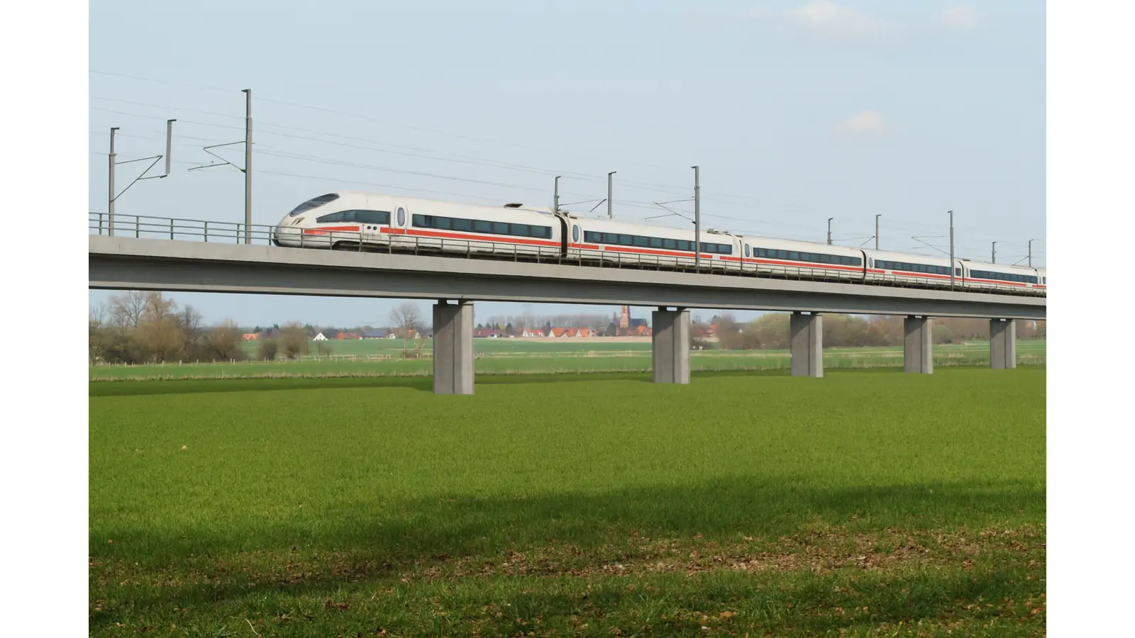 Mit dem ICE durch die Bückeburger Niederung? (Foto: KI/Schöniger)