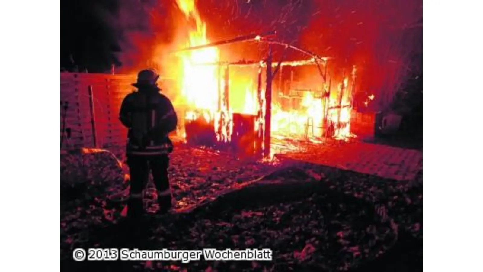 Brand in Kleingärten (Foto: ste)