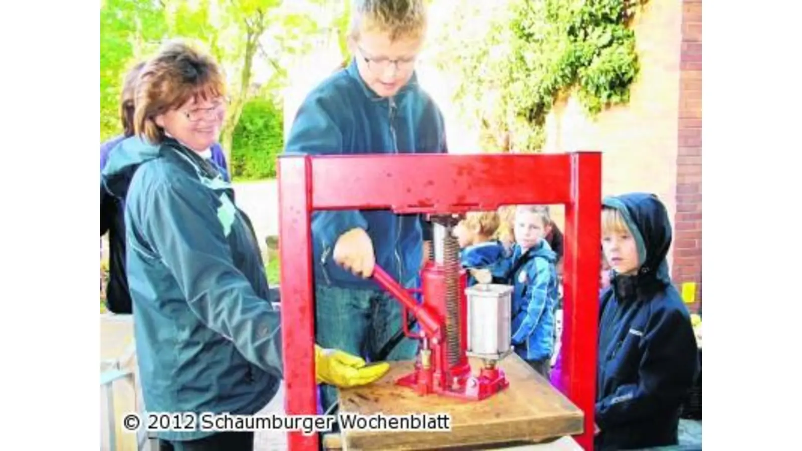 Der frische Apfelsaft fließt in Strömen (Foto: red)