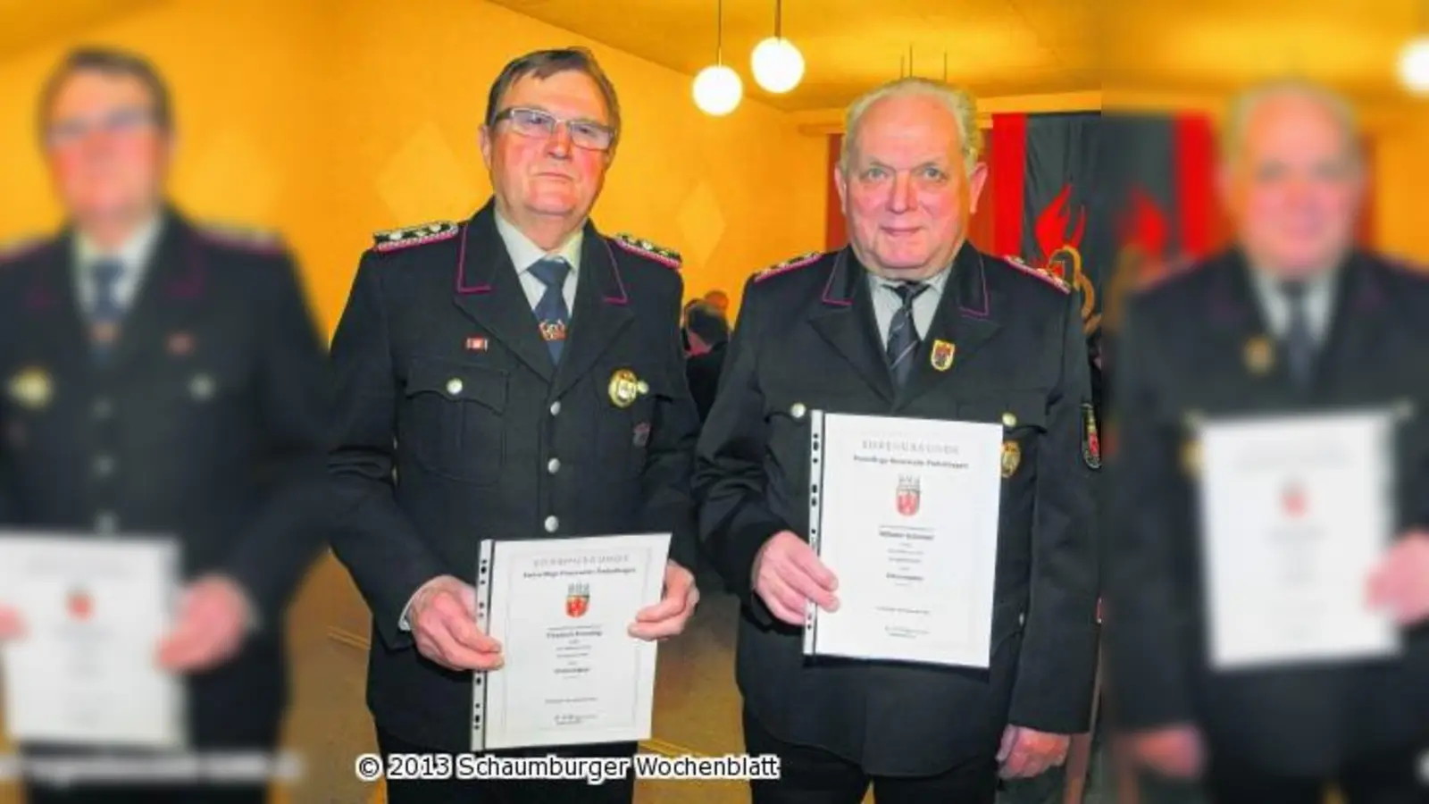 Feuerwehr ernennt zwei Ehrenmitglieder (Foto: wtz)