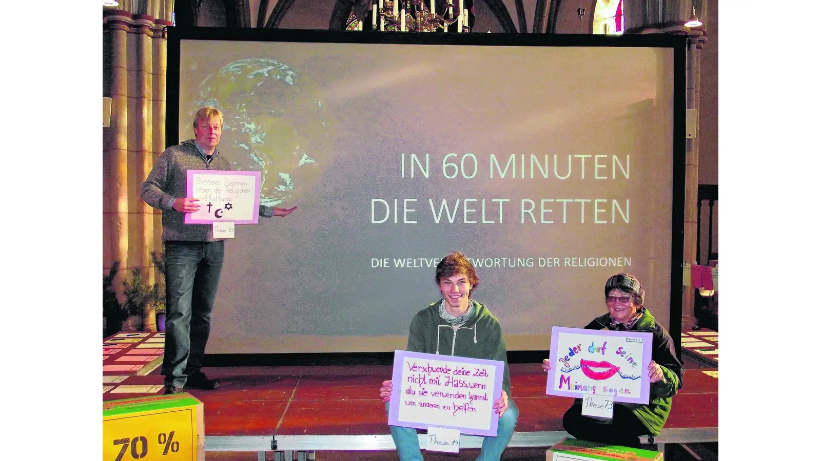 In sechzig Minuten die Welt retten (Foto: lz)