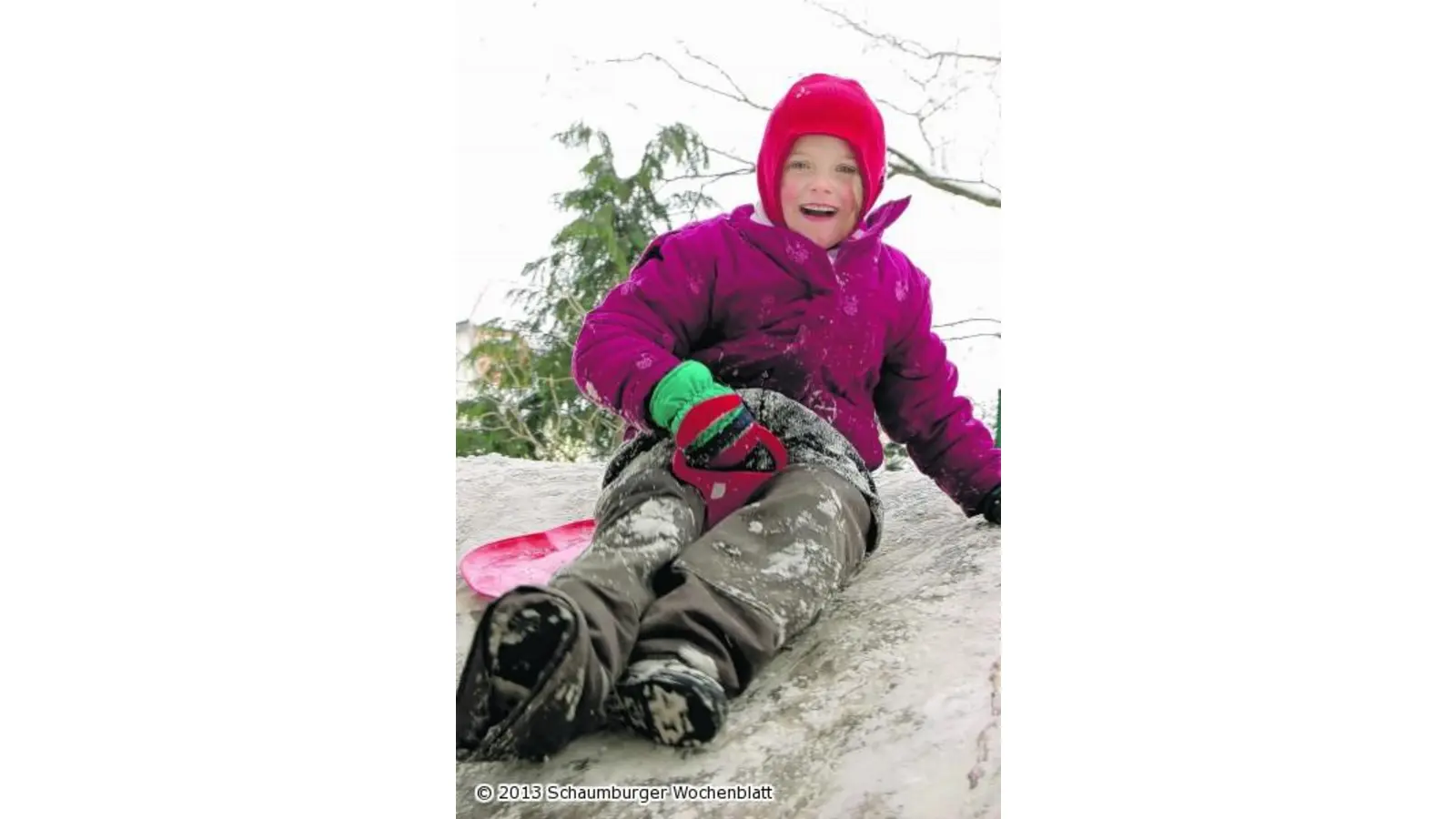 Schneevergnügen im Kindergarten (Foto: red)