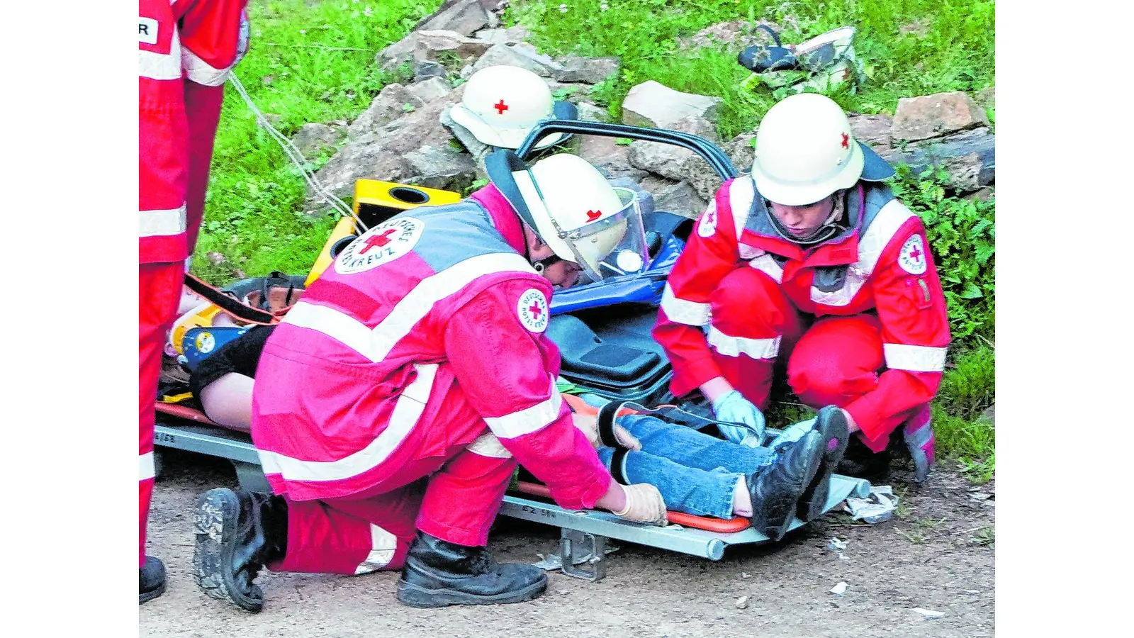 Der DRK-Kreisverband wirbt an der Haustür (Foto: red)