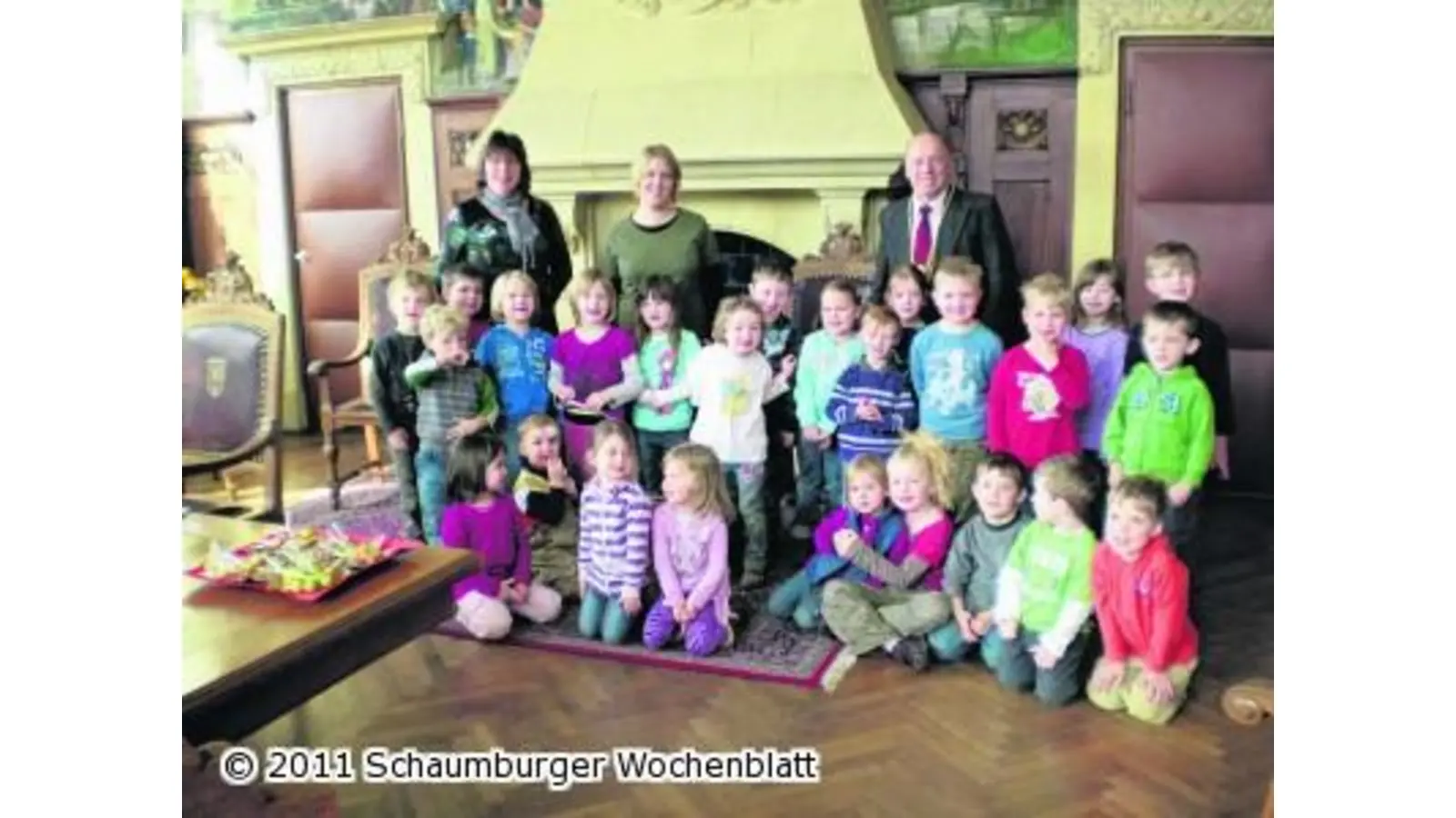 Bibergruppe zu Besuch beim Bürgermeister (Foto: ls)