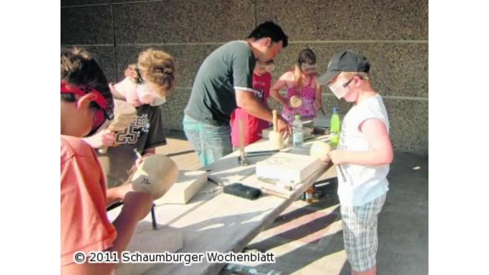 Schüler werkeln fleißig (Foto: jl)