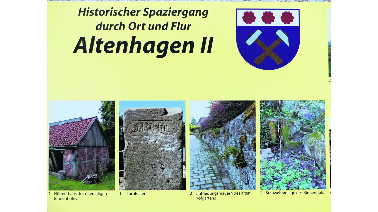 Blicke auf Gedenksteine und Gebälk (Foto: al)