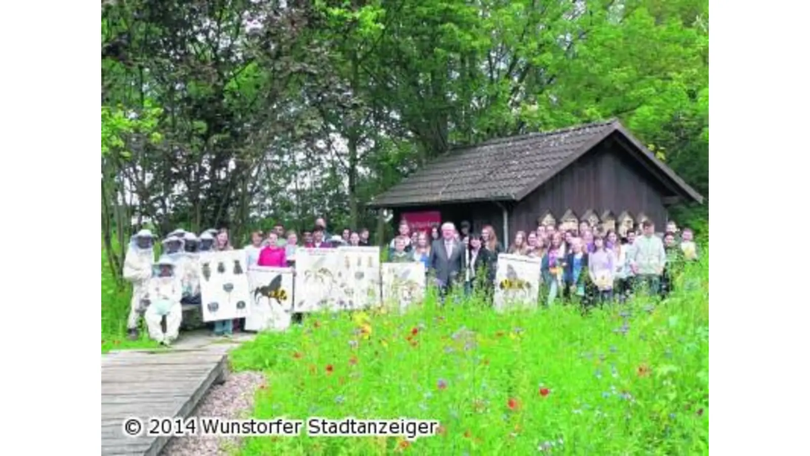 Im Schulgarten entsteht ein Biotop (Foto: mk)