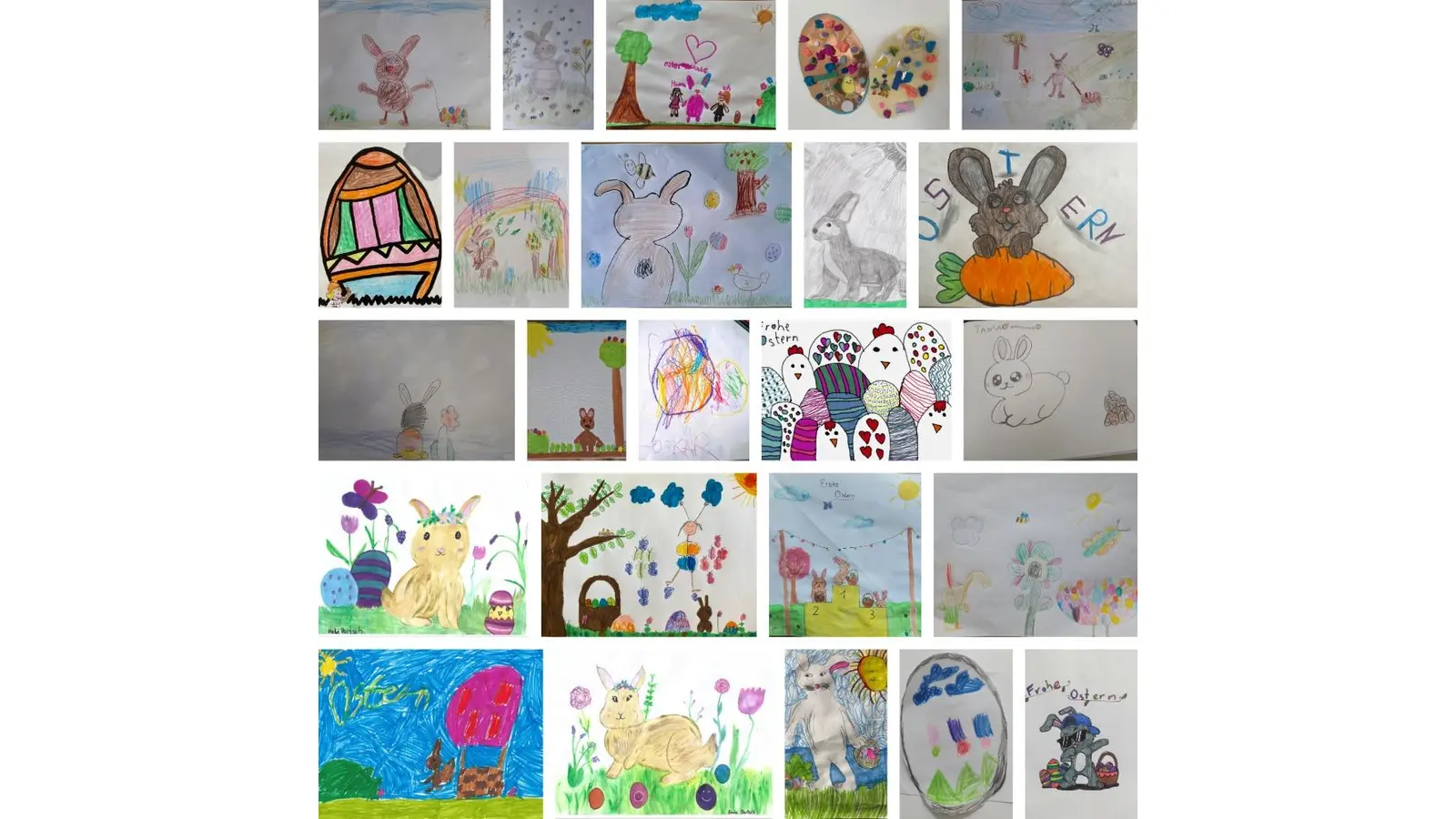Oster-Malaktion. Viele tolle Bilder erreichten uns, das ist schon einmal eine kleine Vorschau auf all die Bilder, für die Sie nun abstimmen können. (Foto: nd)