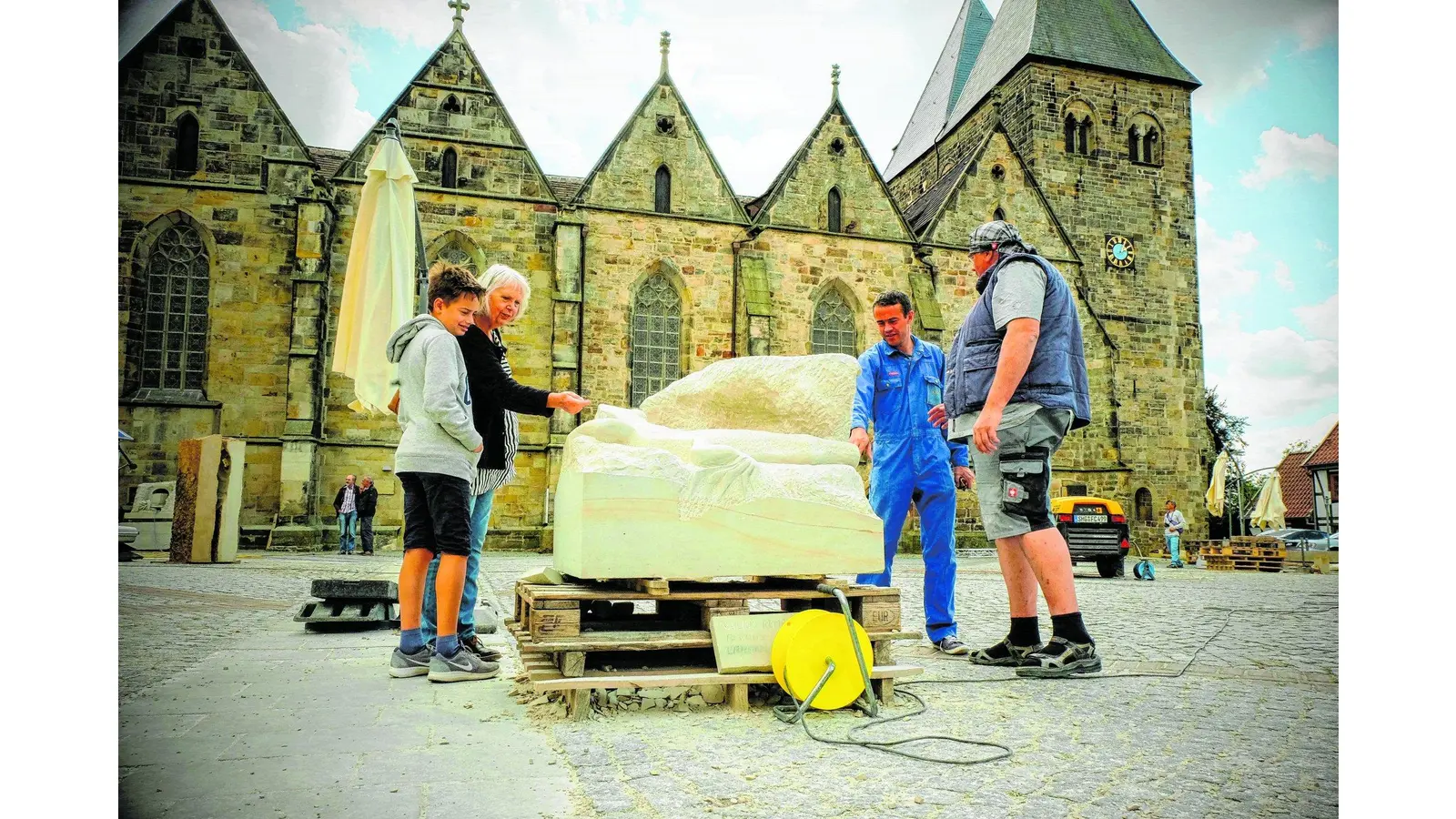 Sengende Hitze trifft auf sandigen Stein (Foto: wa)