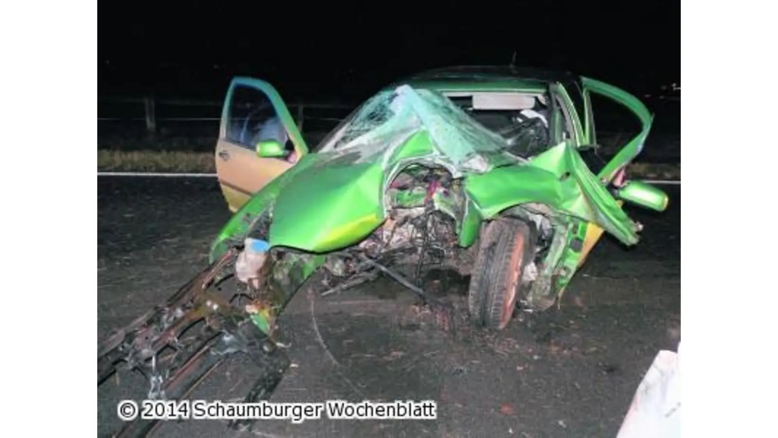 Frontal gegen einen Baum (Foto: red)