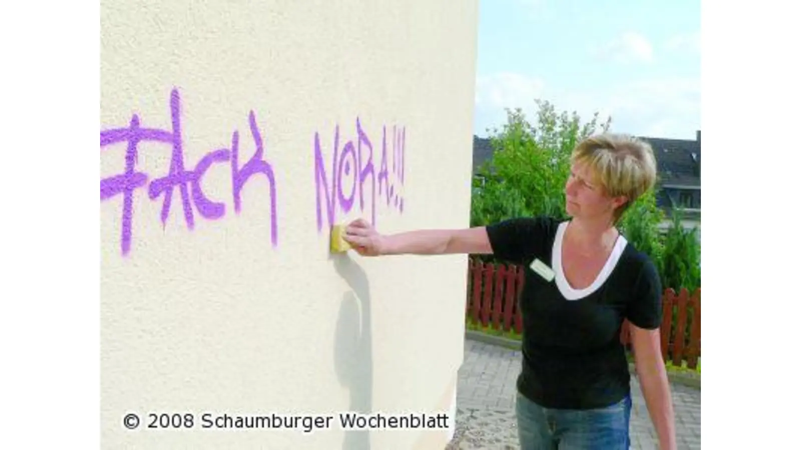 Unbekannte hinterlassen hässliche Schmierereien (Foto: al)