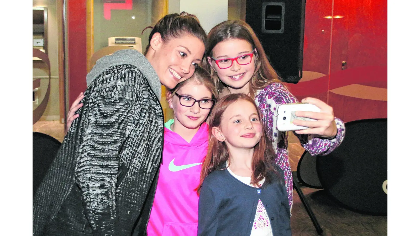 Sympathischer Auftritt der Leichtathletin (Foto: bb)