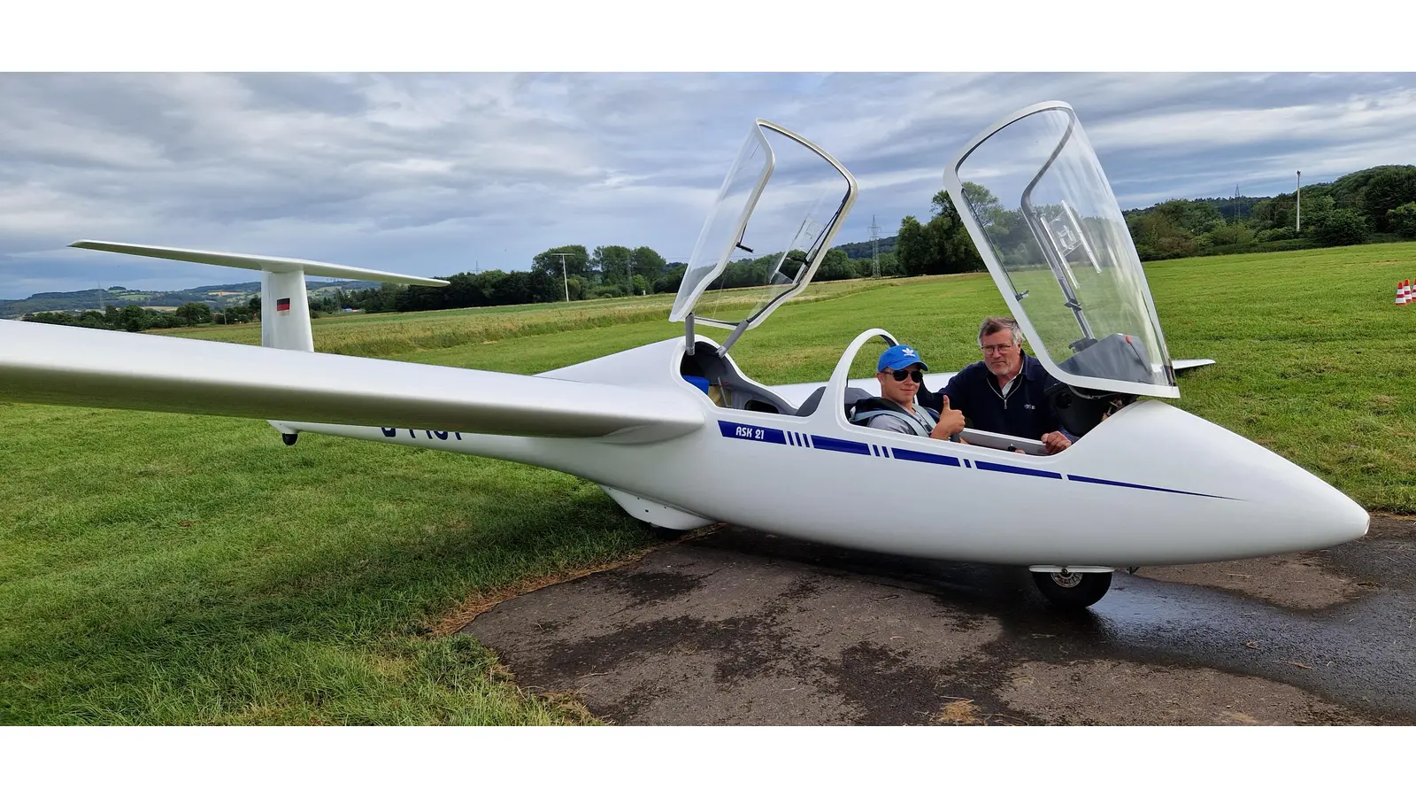 Lukas Weihmann absolvierte zum ersten Mal allein die so genannte „Platzrunde”. (Foto: privat)