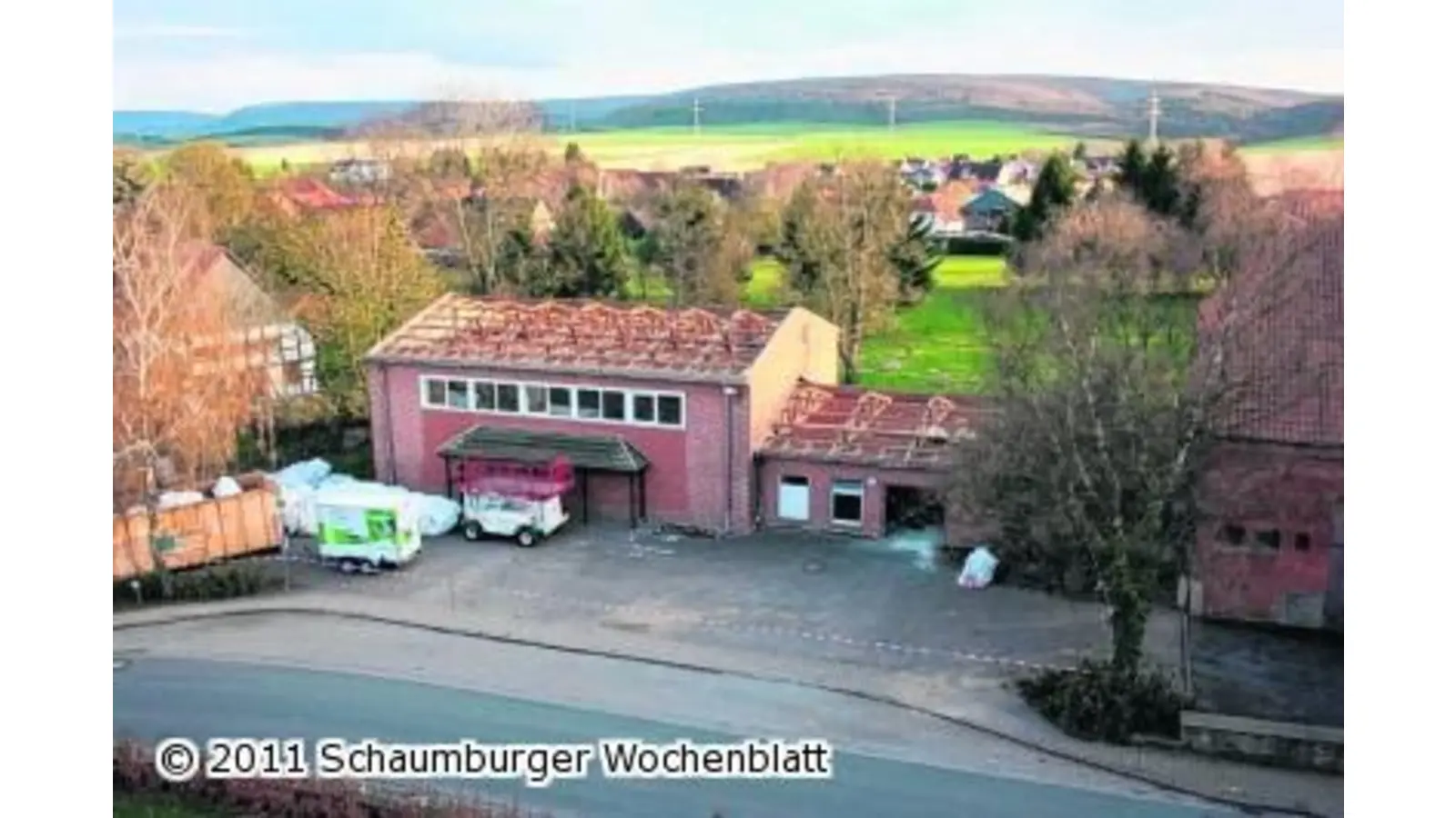 Hallenbau aus der Vogelperspektive (Foto: red)