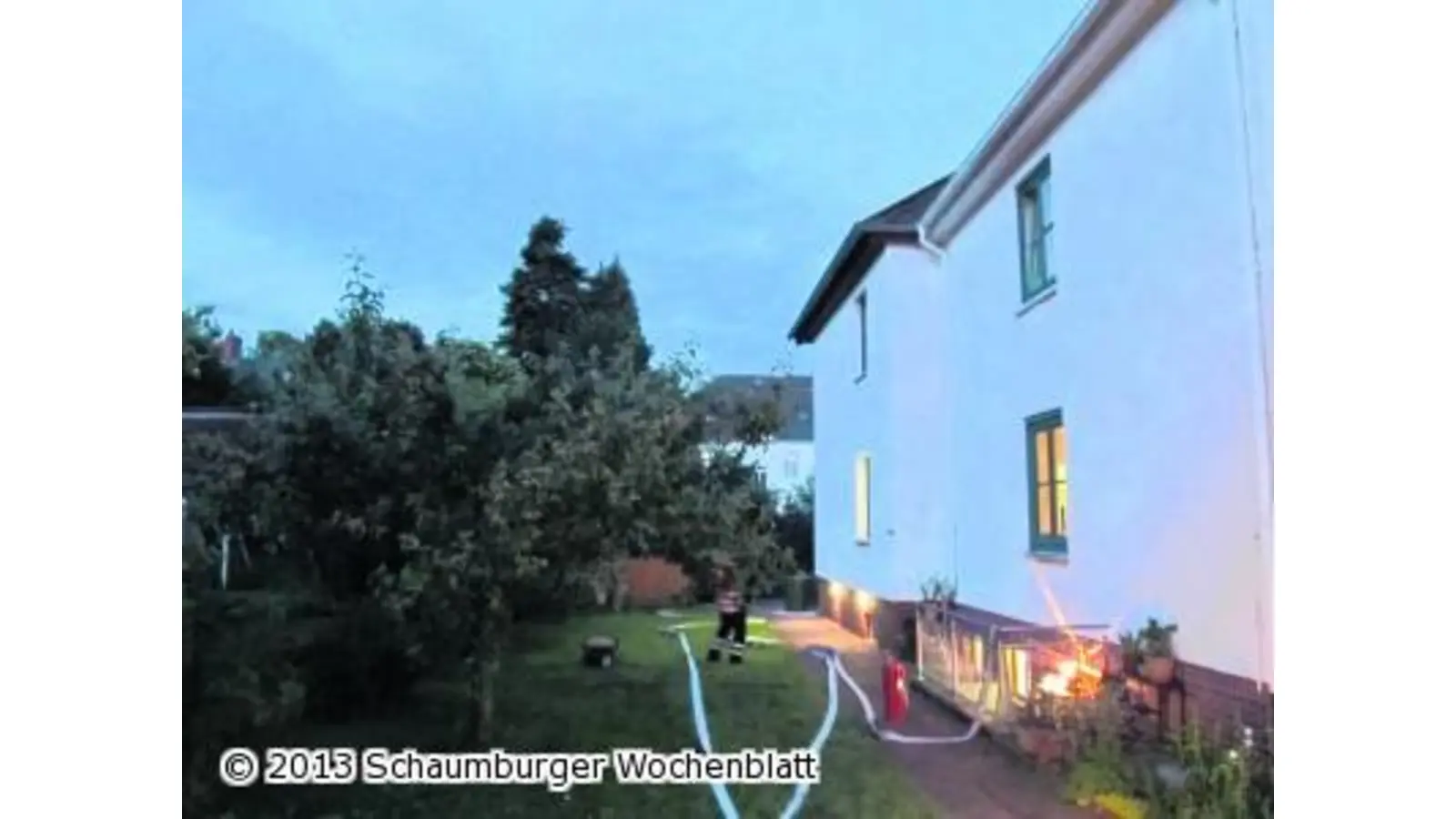 Brand an Gebäuderückseite (Foto: red)