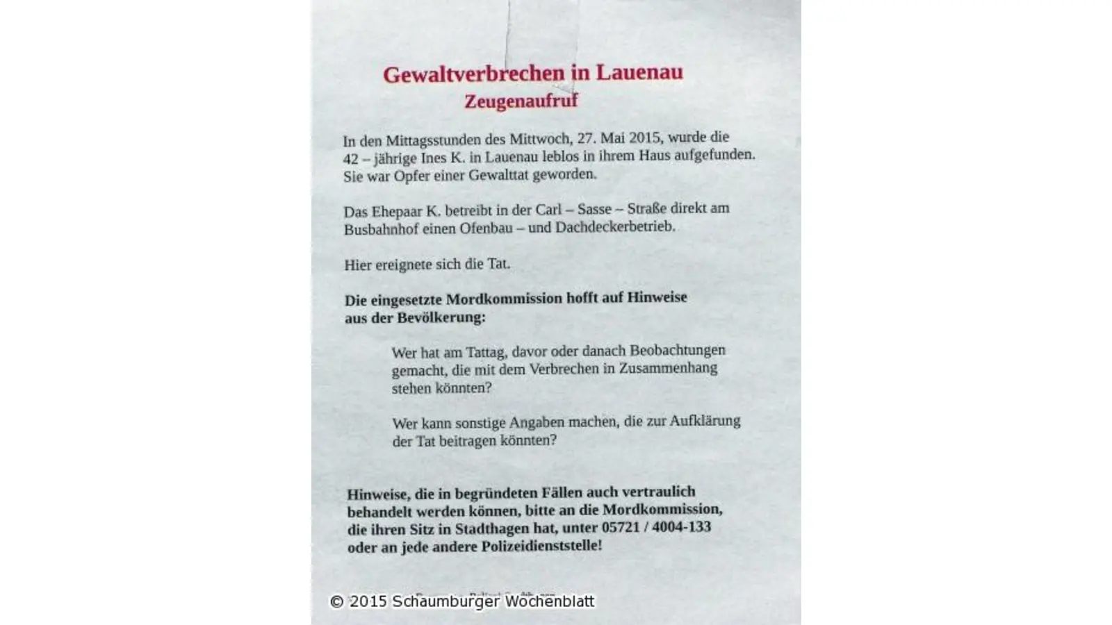 Neue Hinweise nach Flugblattaktion (Foto: al)