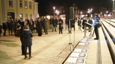 Ein Halteort des Gedenkzuges in Bad Nenndorf: Dr.-Ernst-Blumenberg-Platz. (Foto: gk)