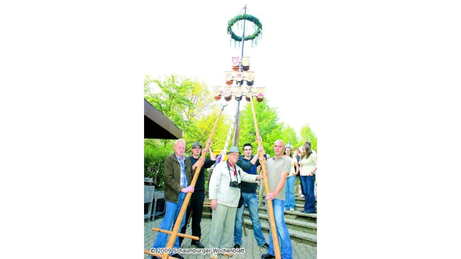 Sicherheitsaufzug für den Maibaum (Foto: ste)