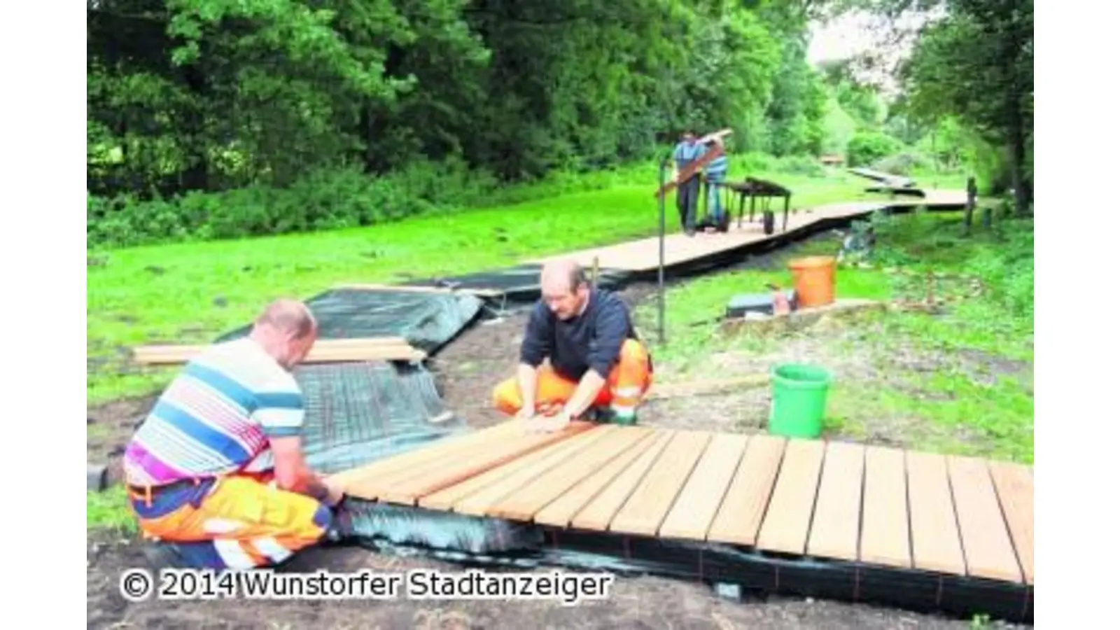 Der Bauhof beendet Arbeiten im Moorgarten (Foto: gi)