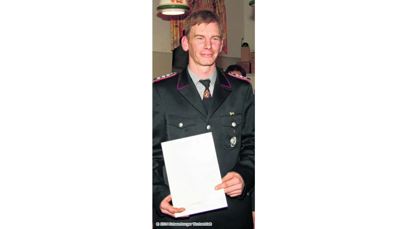 Mark Alrutz ist jetzt Hauptlöschmeister (Foto: wtz)