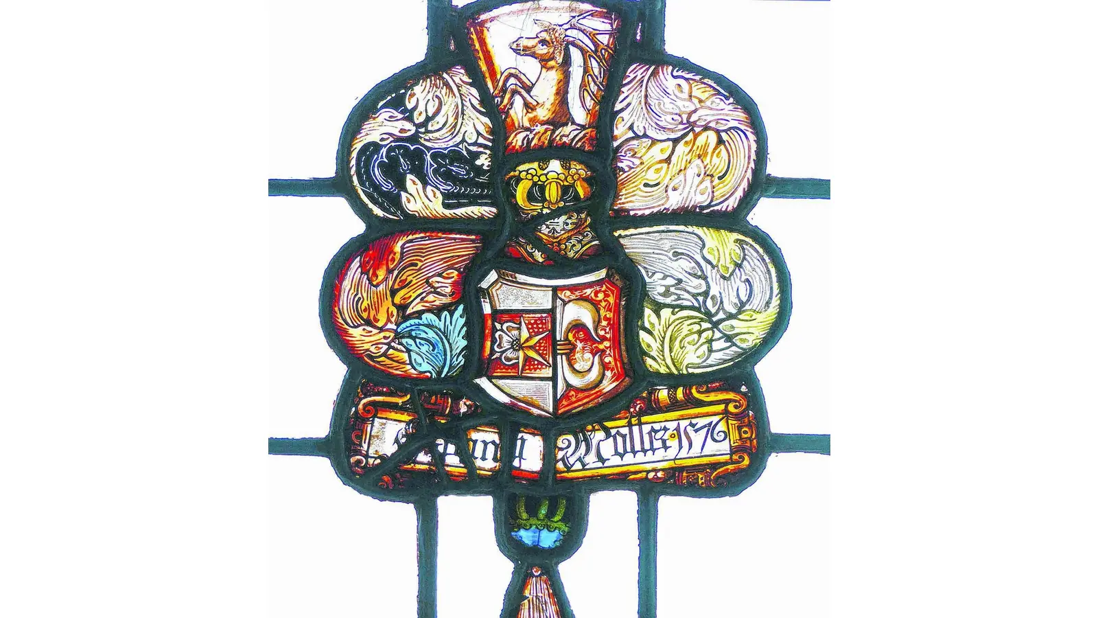 400 Jahre alte Scheiben mit Wappen von Adelsfamilien (Foto: red)