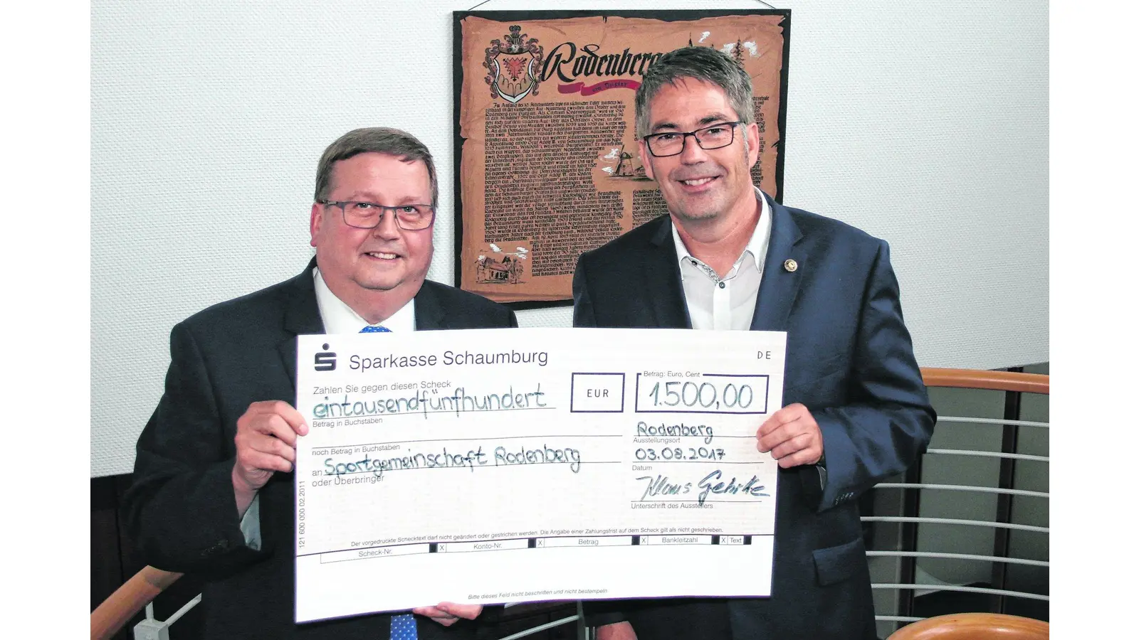 Sparkasse unterstützt die Sparten der SGR (Foto: bb)