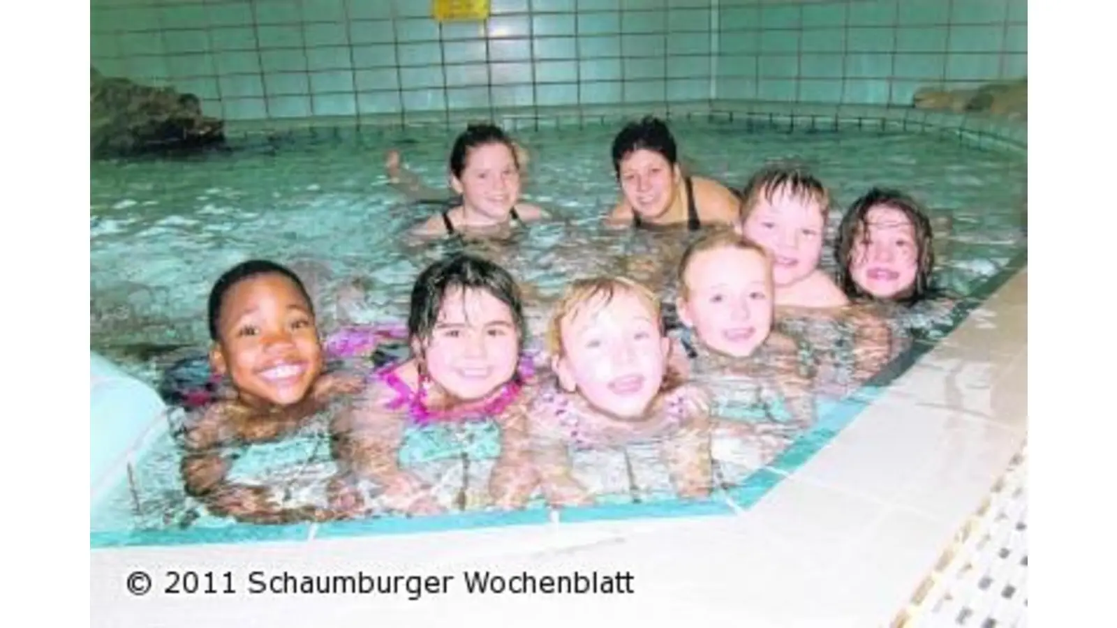 Kleine Seepferdchen schwimmen eifrig (Foto: wa)