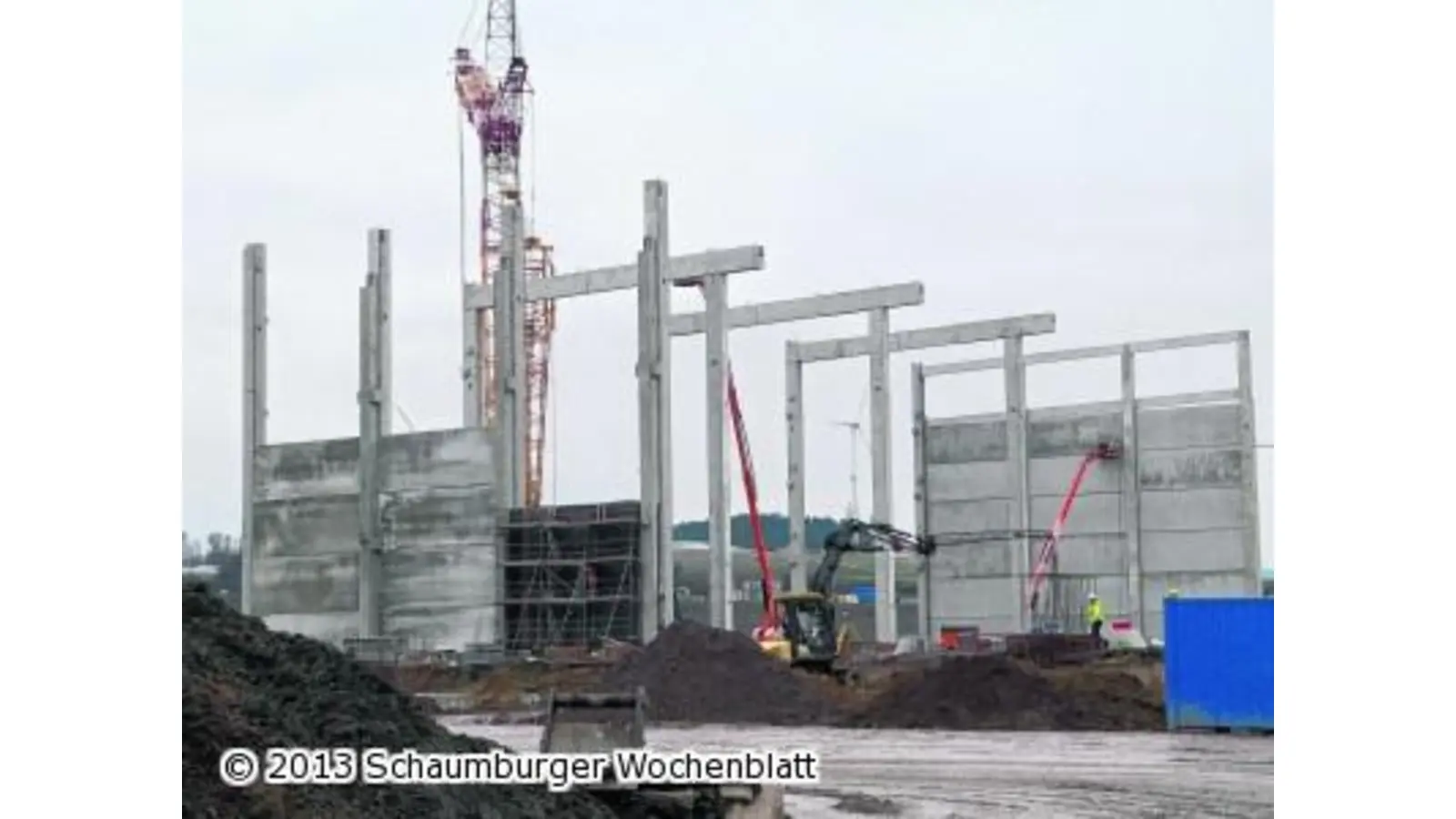 Edeka-Lager wächst in die Höhe (Foto: al)