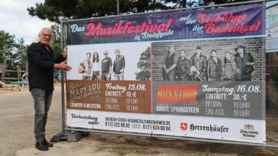 Jürgen Stach lädt zu einem unvergessenen Wochenende auf die Badeinsel ein.  (Foto: gi)